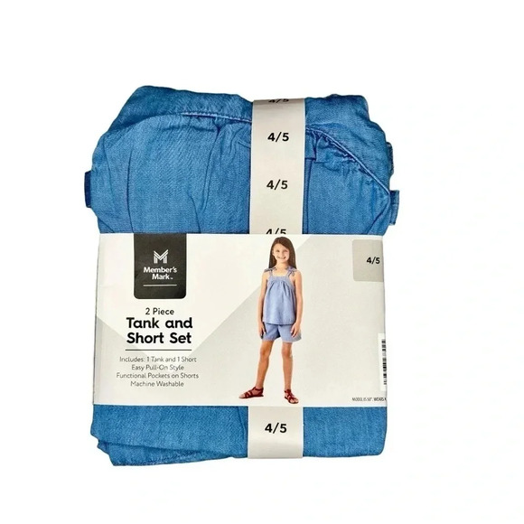 Member's Mark Girl's 2 Piece Tank and Short Set Sizes: 7/8 & 14/16 NWT - Picture 4 of 9